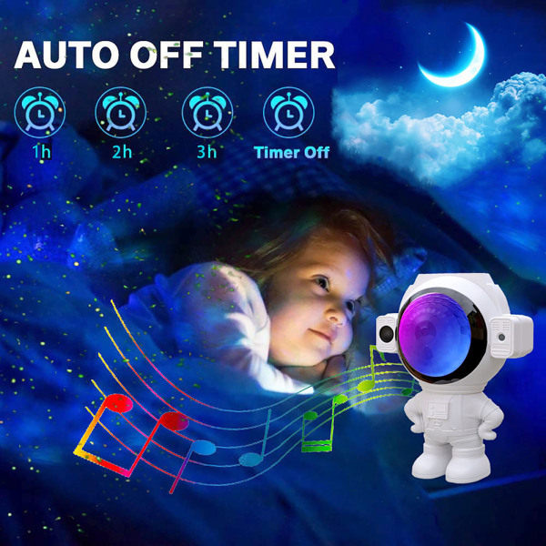 [NT] Astronaut Stjerne Nebulosa Loft LED-projektorer Lampe Mode dekorative lyshøjttalere til stue Hvid