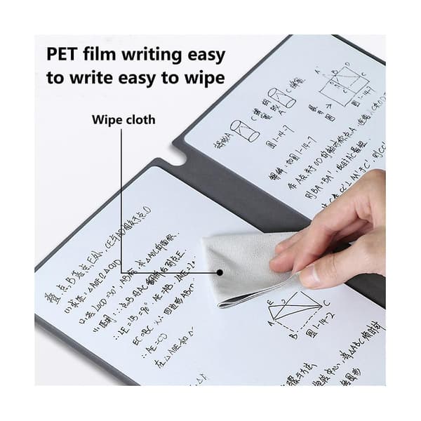 Viskbar Lille Whiteboard A5 Notesbog Læder Bærbar Kladdehæfte Skrivebord Notepad Lea