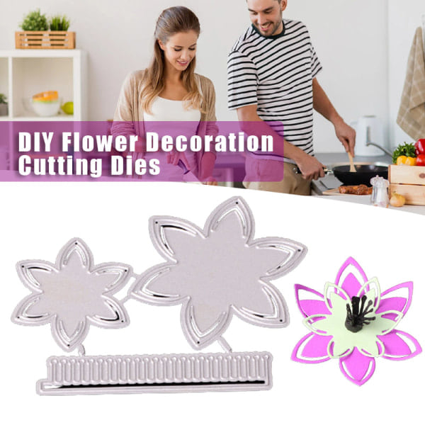 [NT] Blomsterskæringsmatrice DIY Kulstofstål Form til kortfremstilling Scrapbooking Julegaver DC-1740