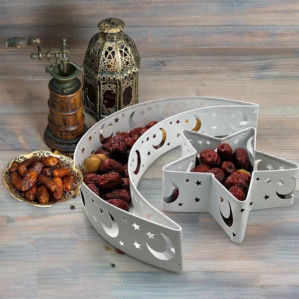 Eid Mubarak Måne og Stjerne Serveringsbrett Underlag Dessertbrett