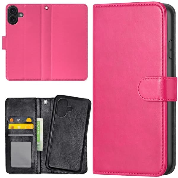[NT] iPhone 16 - Lommeboketui/Skall Rosa