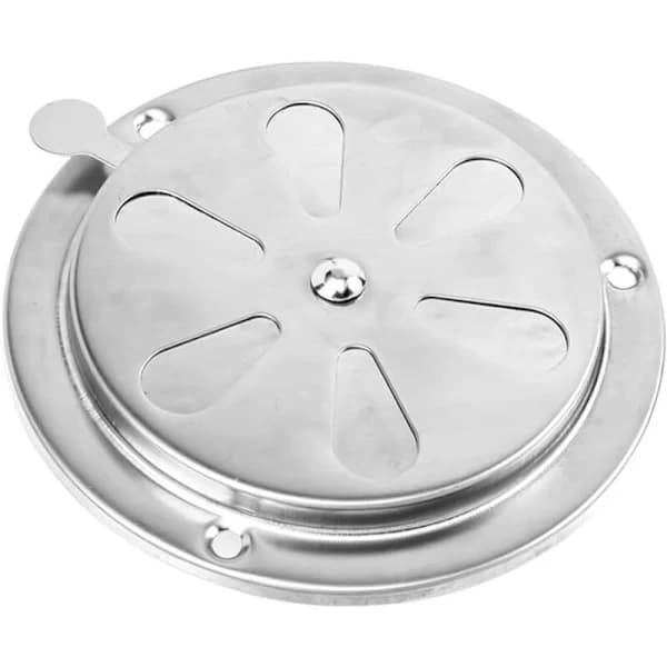 NA/2 stk. Runde Ventilationsgitre, 125 mm Rustfri Ventilationsgitre, Udstødningsgitre med Justerbare Spjæld, A