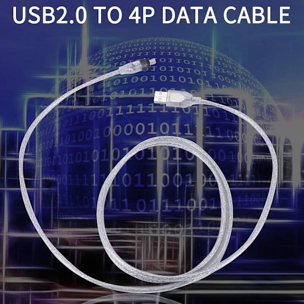1,5 m USB til Ieee 1394 4-pin Firewire Dv-adapterkabelkonverter til PC-kamera_ NN