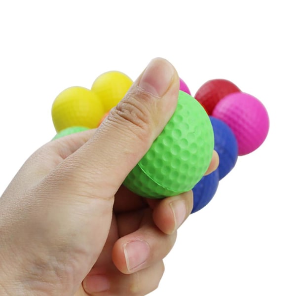 6 st Golfbollar Svamp Träningsgolfbollar Golfträningsbollar Regnbåge Mjukt skum Trädgårdsgolfbollar