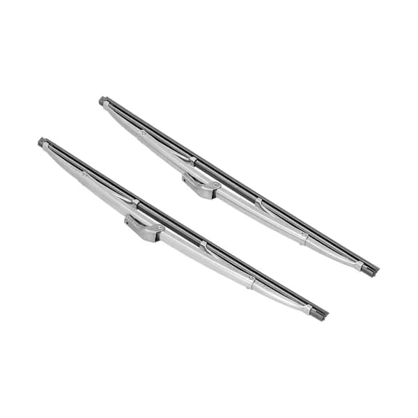 NA/12in/30.48cm Forreste Vinduesviskerblade Rustfrit Stål Poleret Sølv Universal til Bil