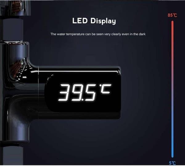 LED Termometer til dusjkran, LED Termometer til dusjkran_qq
