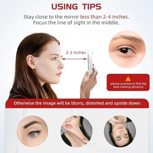 1pcs 30X Magnifying Mirror for Makeup, Round Makeup Mirror with Suction Cups & Stand, Handheld Travel Mirror