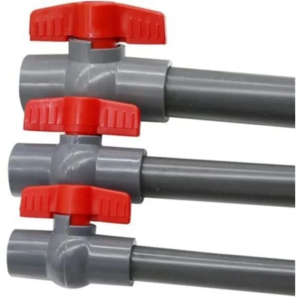 2 stk 40mm PVC Kuleventil, U-PVC Plast Vannrørventil Rett