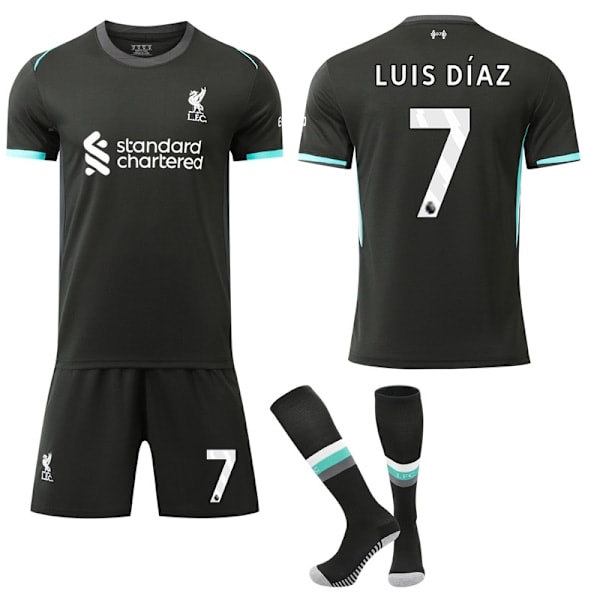 24-25 Liverpool Borta Barn & Vuxen Fotbollströja Set Nr. 4 Virgil M
