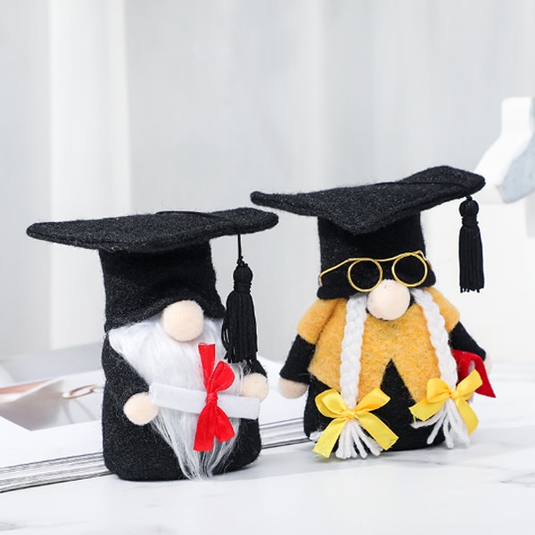 [NT] Examens Tomtar Plysch Grad Svensk Tomte Nisse Plysch Tomte För Examensdekorationer Examensceremoni Present Klass Kvinnlig