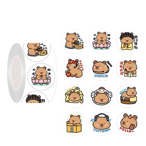 [NT] Söta Capybara-förslutningsdekaler Modell 1