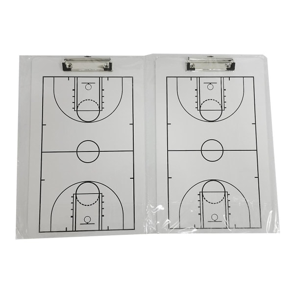 Coach Board Torktavla för Coaching Dubbelsidig Design Strategitavla Whiteboard för Basket White_ NN