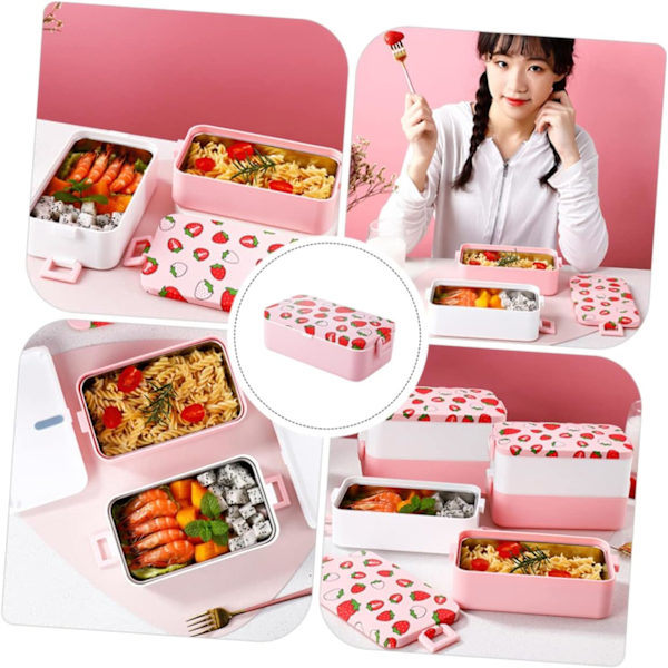 [NT] Mikrobølgeovn Madkasser Picnic Madkasse Termobeholder Termiske Beholdere Madkasse Bento Madholder Polypropylen