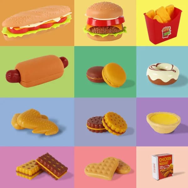 Leksaksmat för barnkök Matlagningsleksak Hamburger Pedagogiskt Set Rollspel