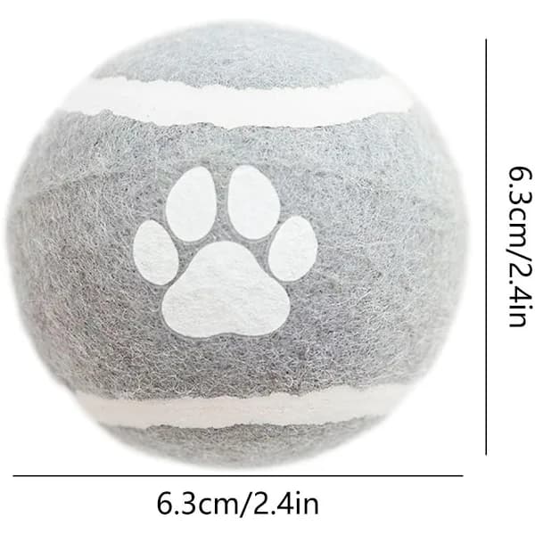 Hundleksaker - 3-pack - Hundpussel - Interaktiv - Tåliga elastiska filthundbollar för apportering - Interaktiv hundleksak