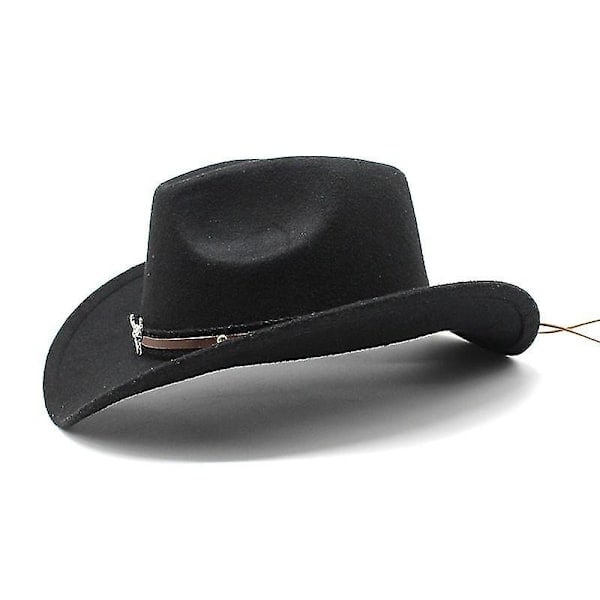Western cowboy hat filt hat sort_ NN
