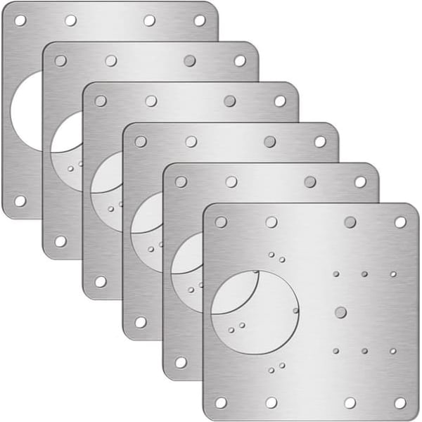 [NT] Korjauslevy saranalle huonekaluille 9x9 cm ruostumaton teräs 6 kpl