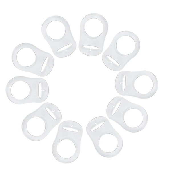 10 bløde silikoneknapper Mam Ring Sutteholder Clip/NT/