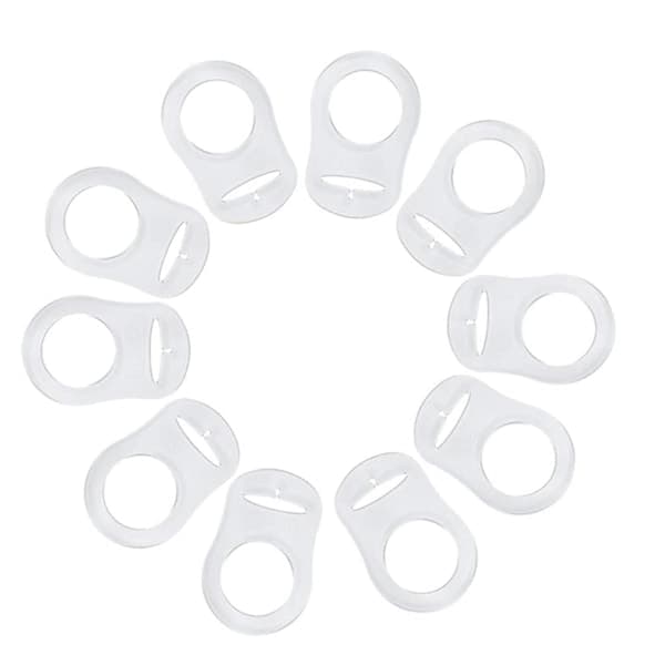 10 myke silikonknapper Mam Ring Smokk Holder Klips/NT/