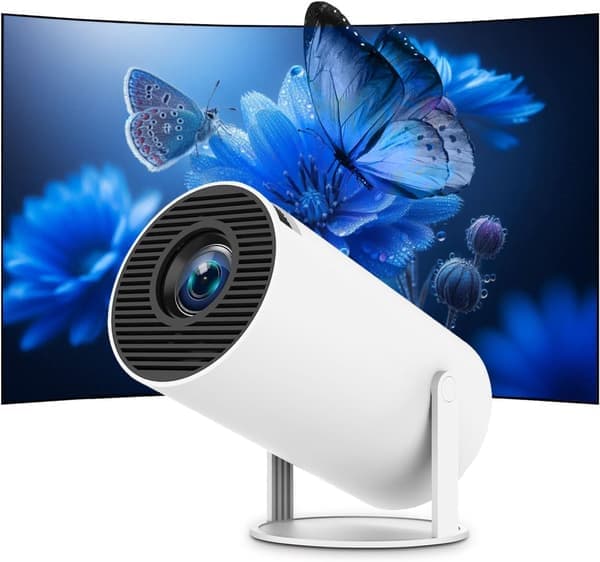 Mini 4K-projektor med WiFi och Bluetooth – Android 11, automatisk keystone-korrigering, 180° rotation