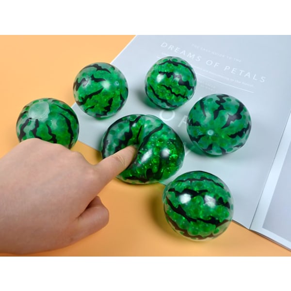 1 st Vattenmelon Klämballs Mini Roliga Fidget Sensory Pinch Stretch Vattenmelon Leksaker Ångestlindring Squeezing Squishy