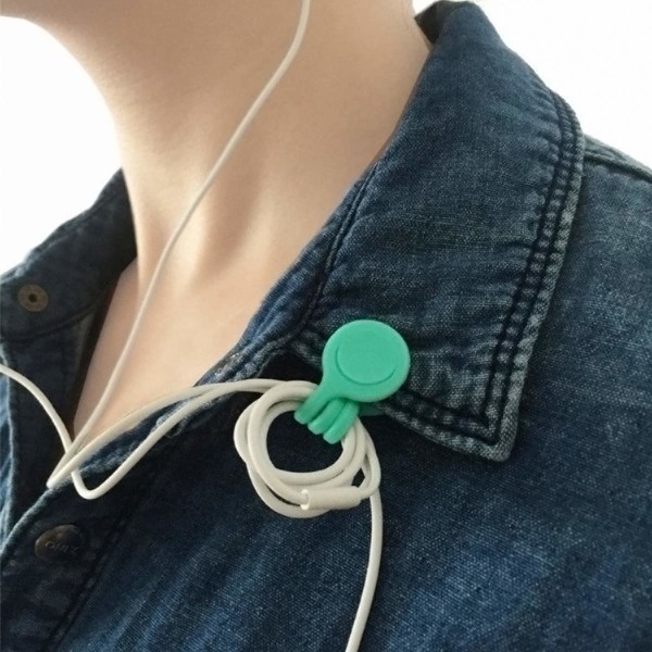 8 stk. Magnetiske Kabelclips Fastgørelses Kabelbindere Stropper Wire Twist Ties