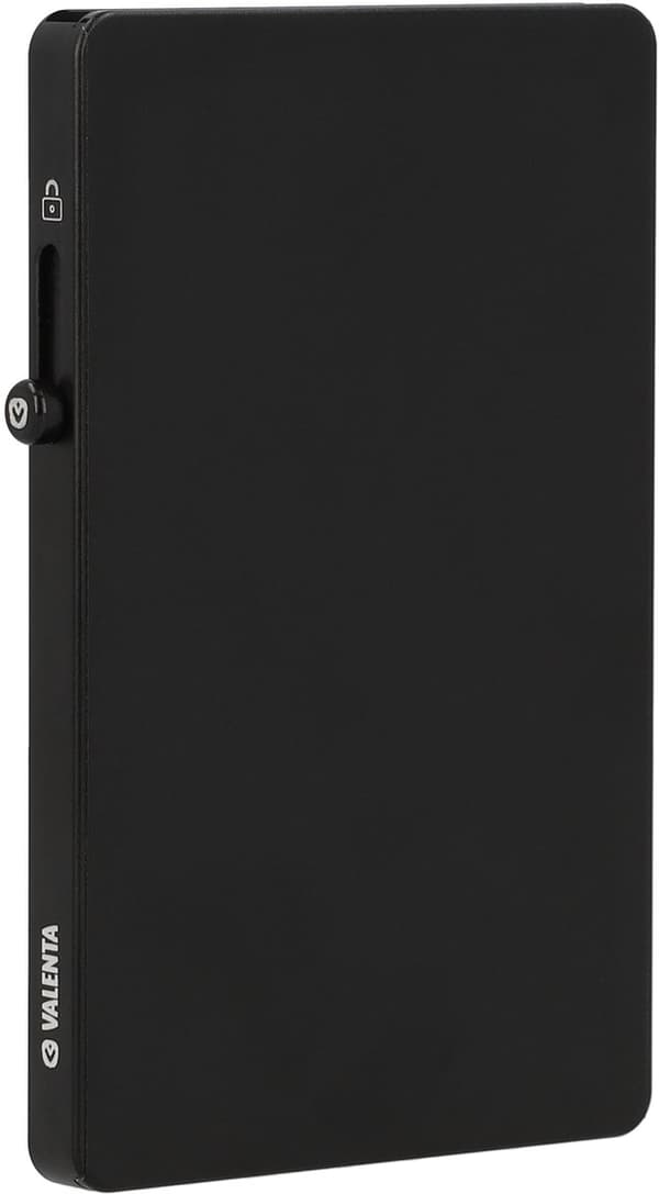Valenta MagSafe Wallet Kortholder, Ultratynd 7,1 mm Aluminium RFID-blokerende med Ejector, Plads til 5 kort, Magnetisk til iPhone, Sort