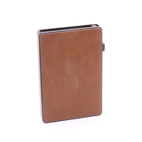 {NT} Kortfodral / Korthållare Card Case Pop Up Läder - Brun