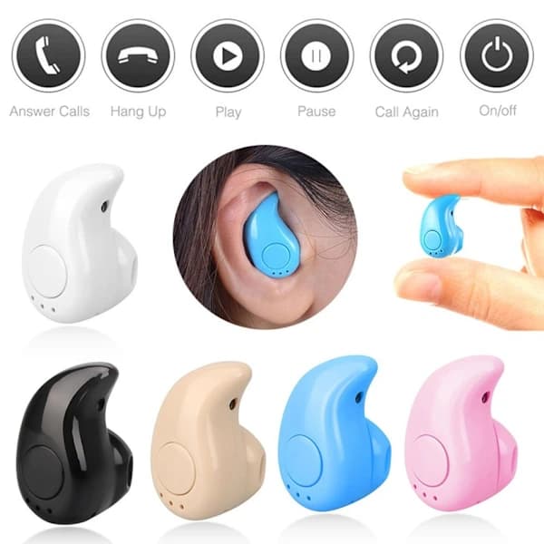 Trådlösa Bluetooth-hörlurar med mikrofon VIT VIT Vit