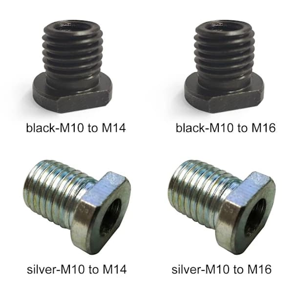 2 STK M10 til M14/M16 Gevindvinkelsliberadapter SORT M10 TIL sort M10 til M14-M10 til M14