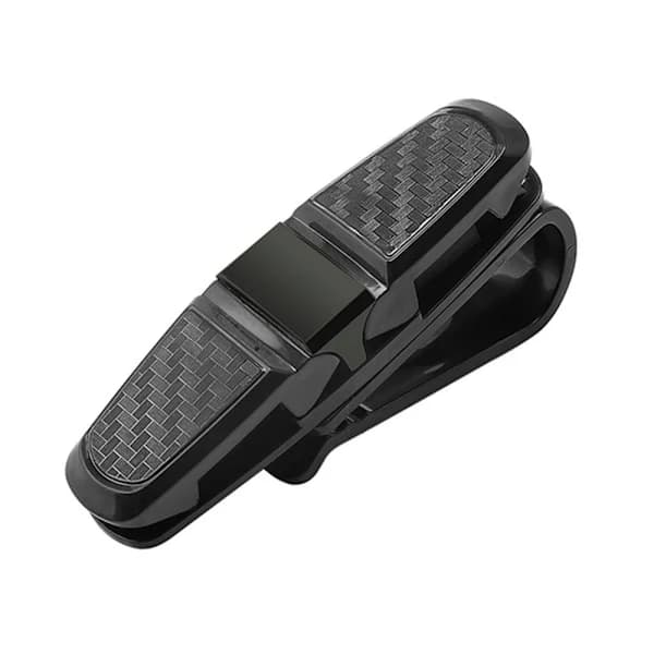 2 STK Bilbrilleclips Solbrilleholder SORT Sort