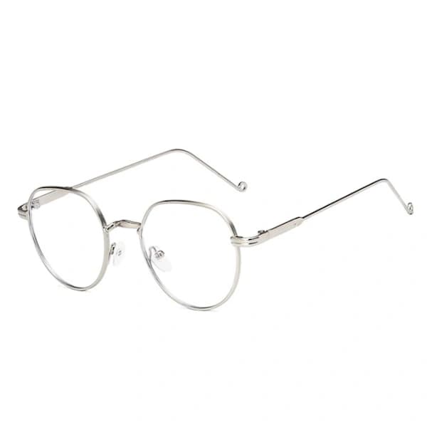Anti-Blått Ljus Glasögon Överdimensionerade Glasögon SILVER Silver