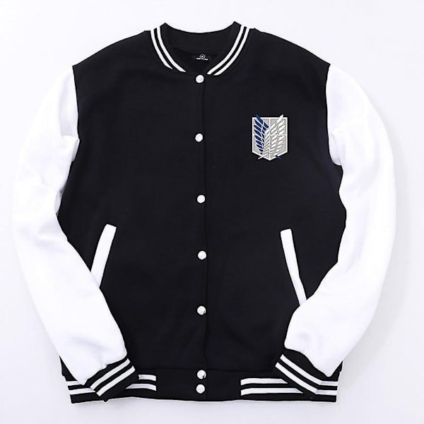 Attack On Titan Baseball-uniform Anime Sportstøj til Mænd Løs Overstørrelse X-5xl Sportstøj Personlighed Lommejakke Mandlig 5xL_ NN