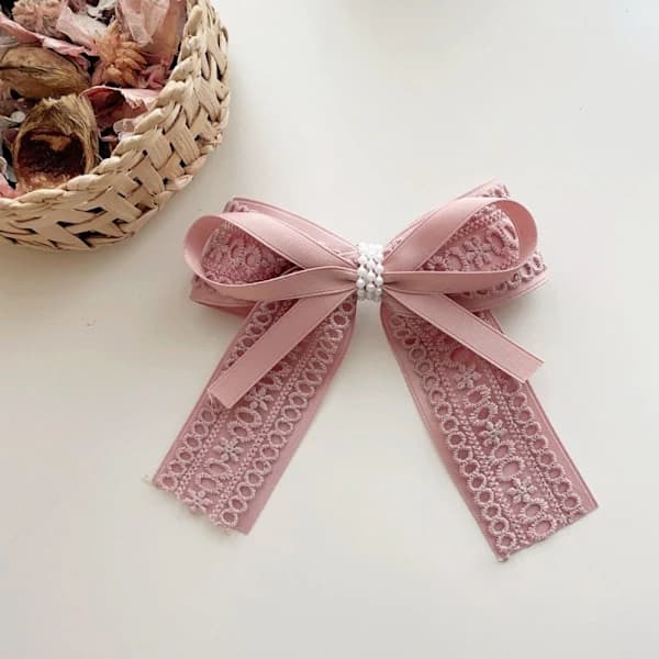 Rosett hiusklipsi perhonen hiusneula ROSA pinkki