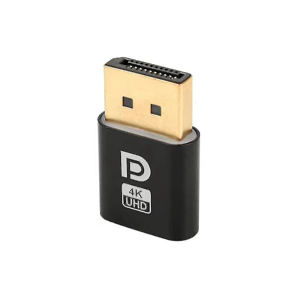 4k Displayport Dummy Plug DP Virtuell Skjermadapter Edid Headless Ghost Emulator For PC Grafikk V