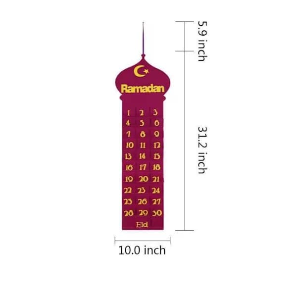 Eid Mubarak Kalender Ramadan Væghængt Nedtællingskalender 2 2