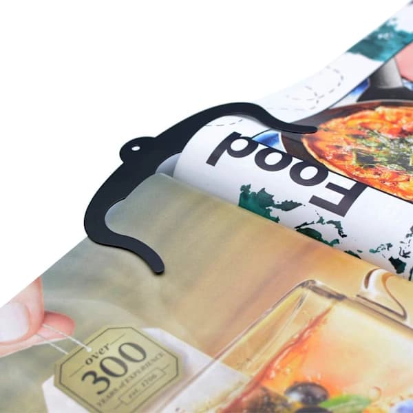 Sideholder til notesbogsklemme - metalark til noder, bog Pa