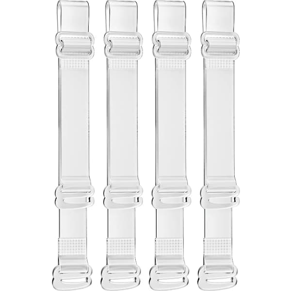 Usynlige BH-stropper 4-pakning 10 mm brede Transparent