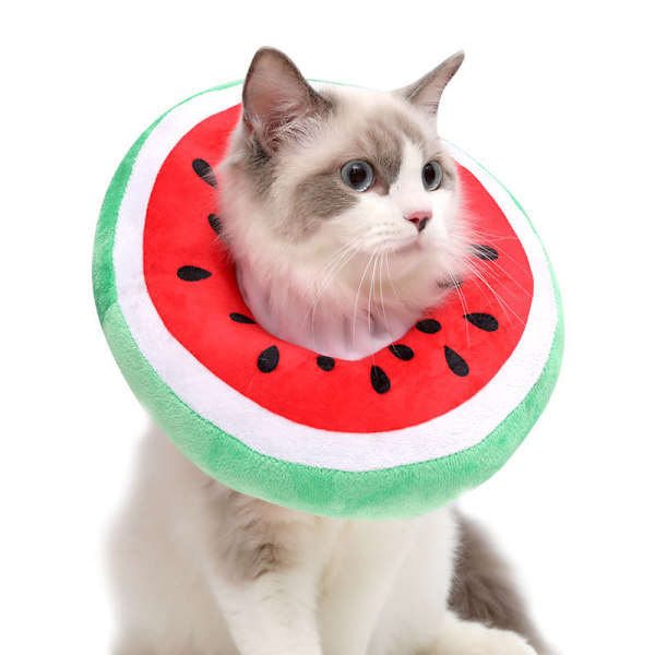 Justerbar Kravekegle til Killinger - Bedårende Kattegenoptræningskrave, Elizabethanske Kraver til Killingehvalpe Efter Operation/NC/ Watermelon Small (fits 1.5-3kg)