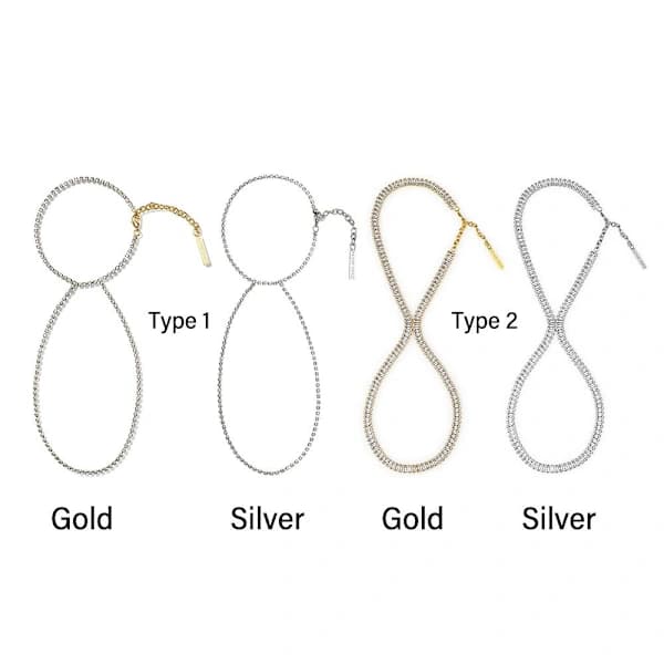 Högklackad fotlänk SILVER TYP 2 TYP 2 silver typ 2-typ 2