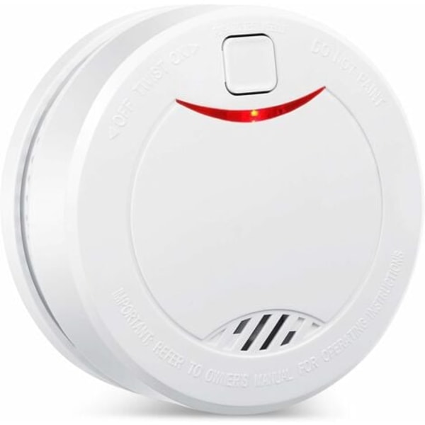Brandvarnare med fotoelektrisk sensor, automatisk testning för hem/butik/företag (1 st)/NC/
