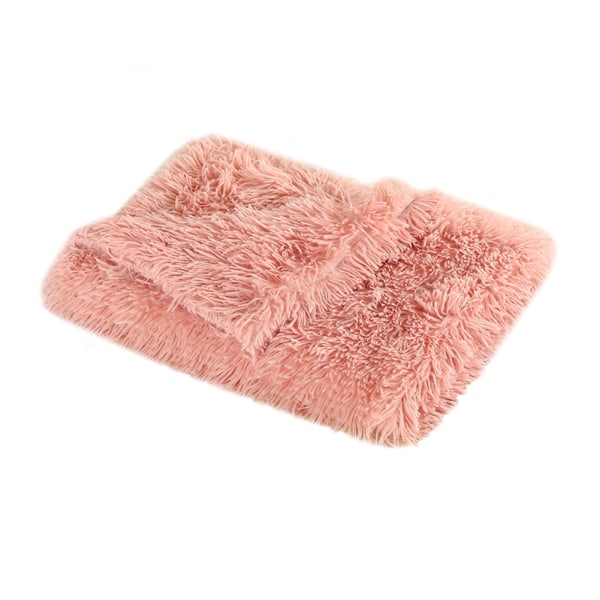 Husdjursfilt Fluffig Mjuk Varm Dubbellager Tvättbar Pink XL
