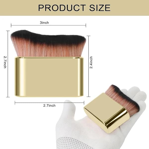 Foundation Makeup Brush - Bærbar Makeupbørste (Guld)