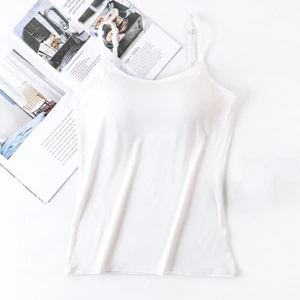 Spaghetti Strap Vest Basic Vest HVID XL hvid XL