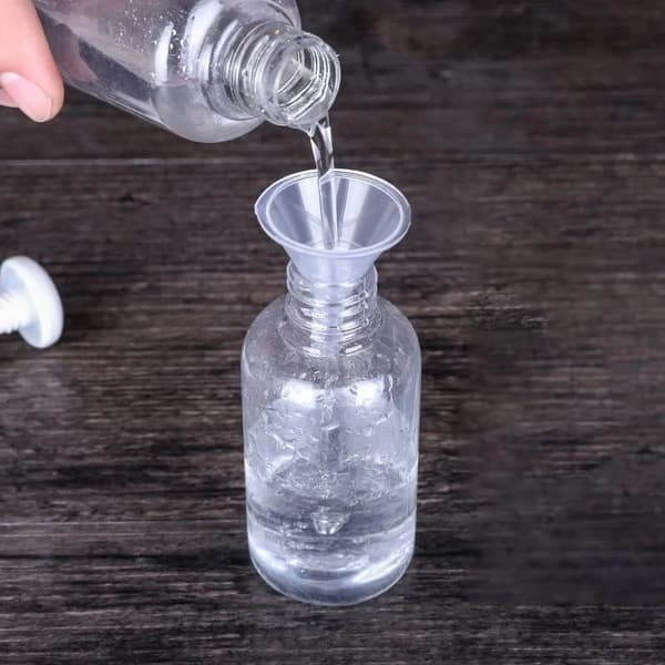 Mini Polyeten Trattset, Klara Smalhalsade Trattar för Parfym, Flaskor, Pulver, Oljor, Kök och Laboratorium, 10 st