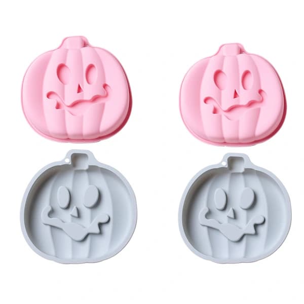 4-delad pumpa halloween silikonmousseform bakform F