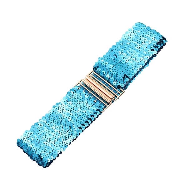 /NN/Stretchbelte med paljetter, glitrende midjebelte 60X6CMA A 60x6cm A 60x6cmA