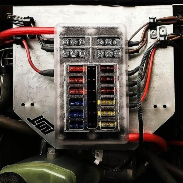 12-vejs sikringsholder, sikringsboks med 24 sikringer 12 LED-lysbeskyttelse,_ NN
