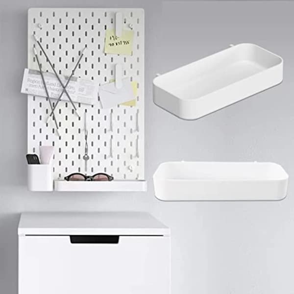 2-pack Pegboard Hyllor Vägg Pegboard Hyllor Pegboard Tillbehör