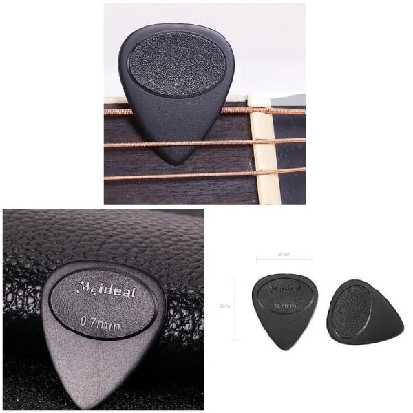 [NT] 10 st Plektrum 0,7 mm tjocklek Tillbehör Hållbara för elgitarr bas Ukulele Svart